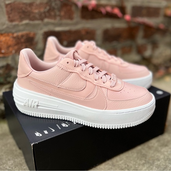 NEW Nike Air Force 1 PLT.AF.ORM Pink Oxford Womens Low Top Leather Shoes Sneaker - Picture 5 of 9
